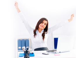 Exercise behind your desk to relief stress and fatigue and re-energise you mind and body